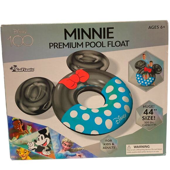 GoFloats, Huge Vinyl Minnie Mouse Pool Float, 66" x 44" x 13", 300 Lbs. Capacity - Picture 2 of 10